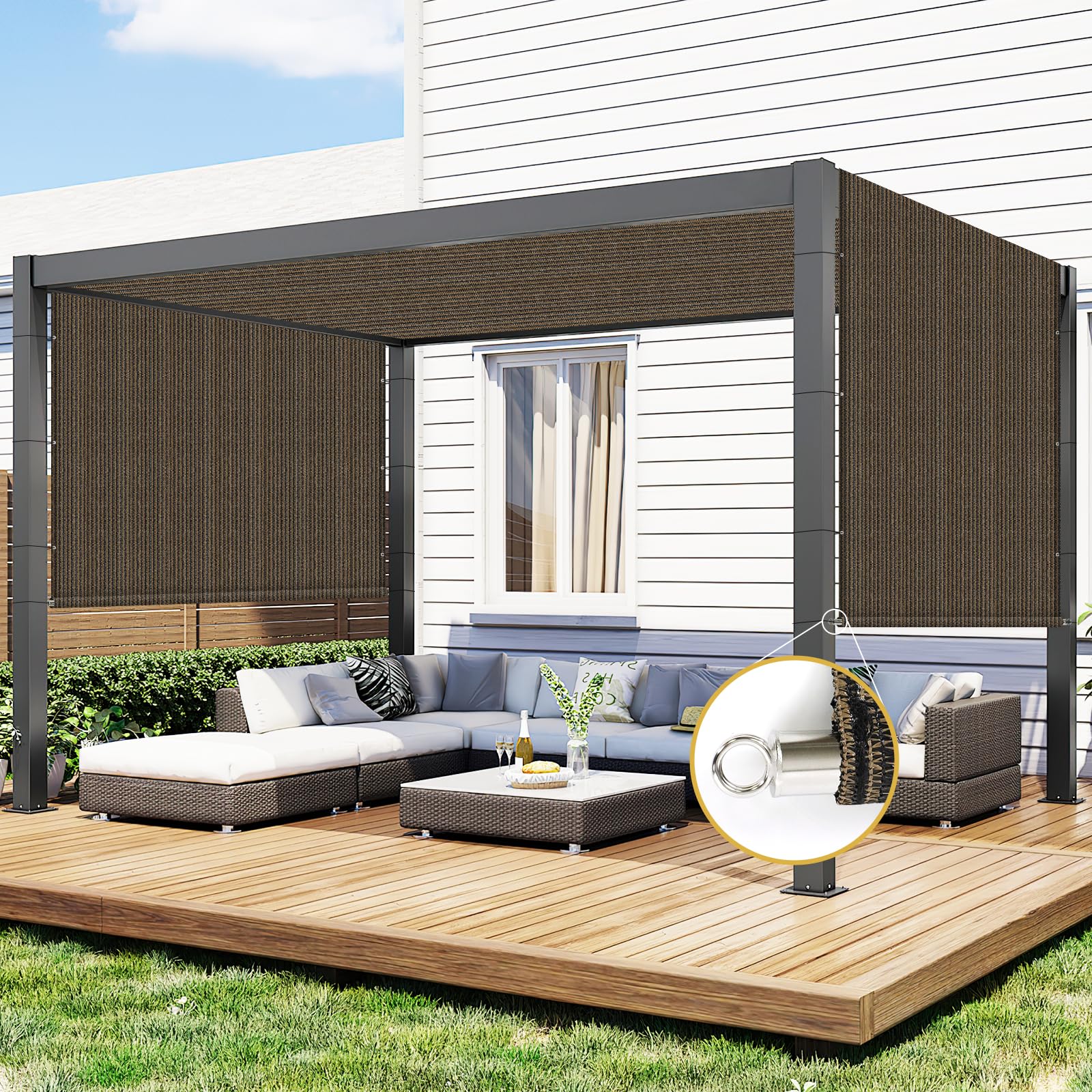 Amazon.com : Shade&Beyond 10'x16' Pergola Shade Cover with